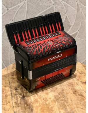 Scandalli Air Junior Musette B&R - 1 Scandalli Air Junior Musette Red and Black - LMMM