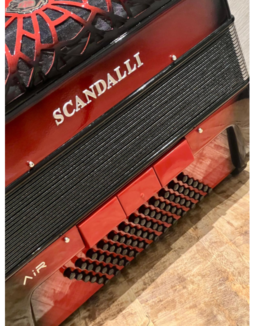 Scandalli Air Junior Musette B&R - 2 Scandalli Air Junior Musette Red and Black - LMMM