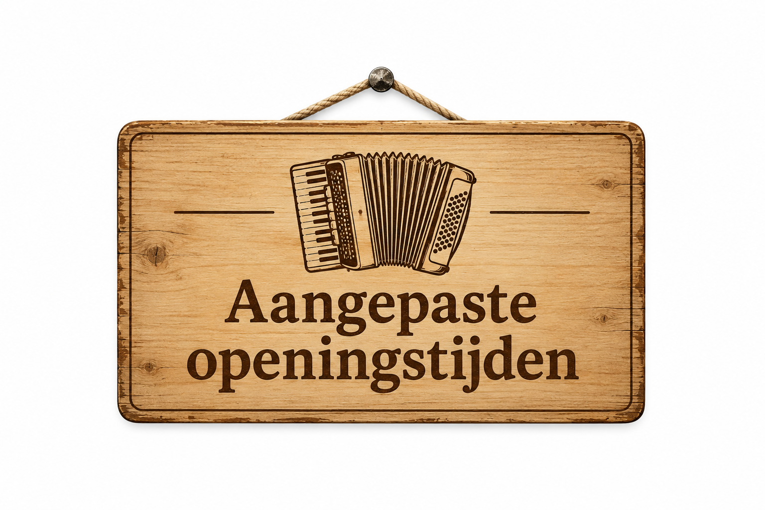 Aangepaste openingstijden